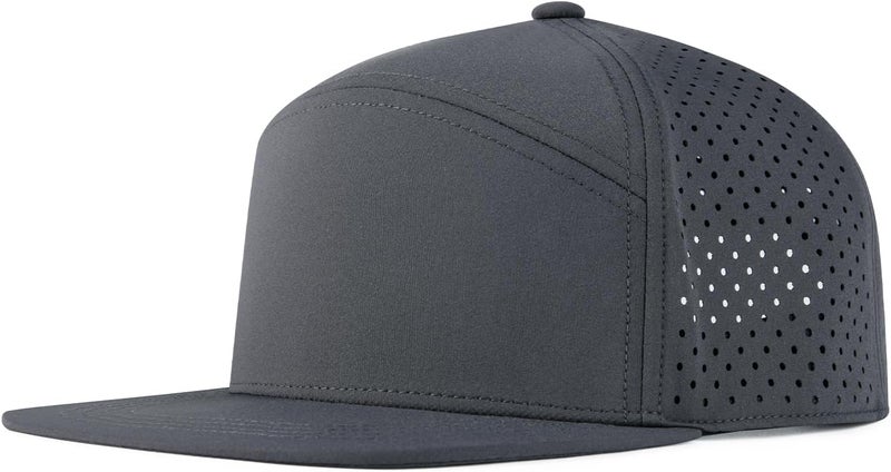 FEINION Men Flat Brim Adjustable Performance Hat Snapback Laser Perforated Baseball Cap - Image 1